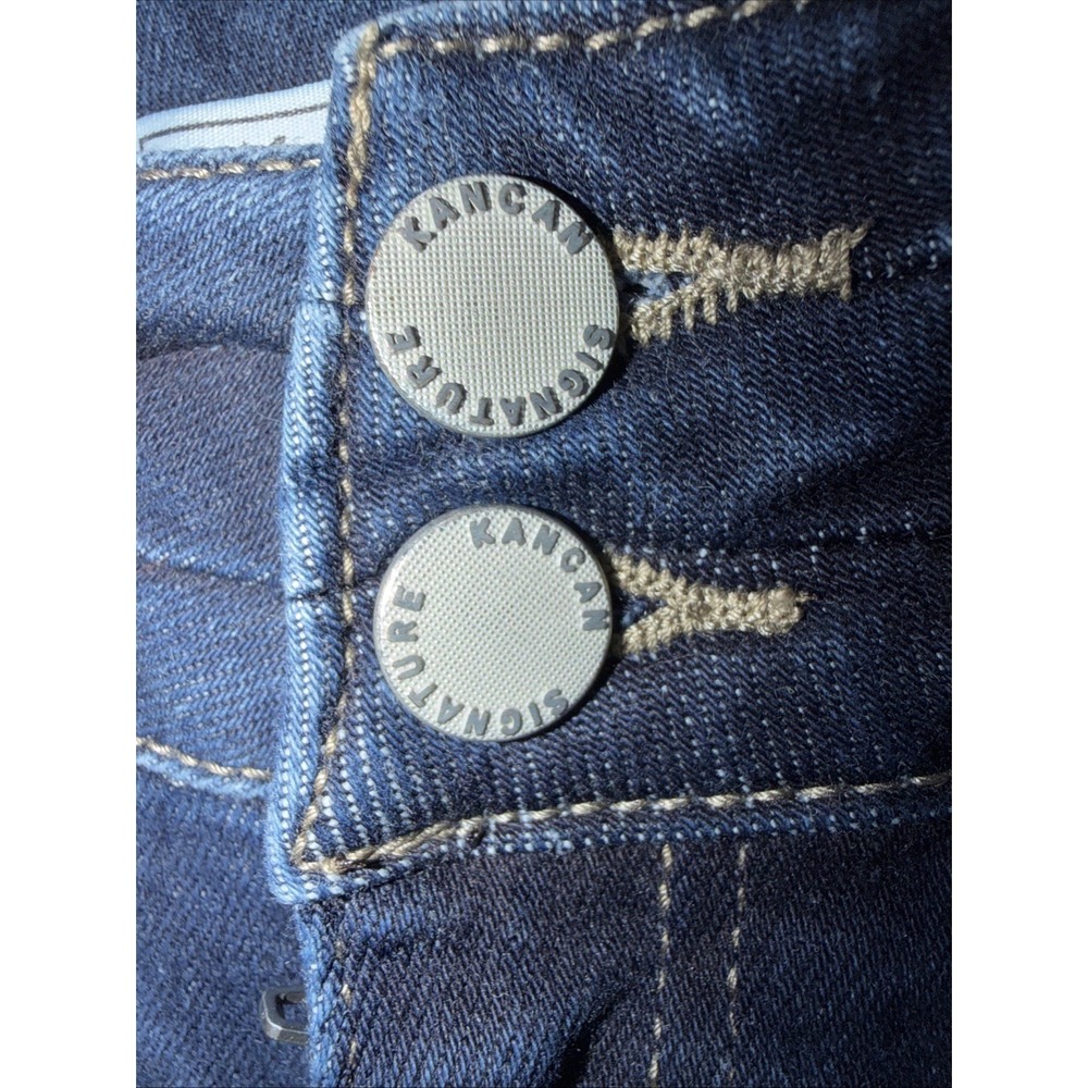 Kancan High Rise Raw Hemmed Flare Leg Distressed Denim Jeans 144635 Size 12 - Picture 3 of 12